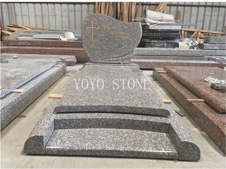 morning rose granite headstone