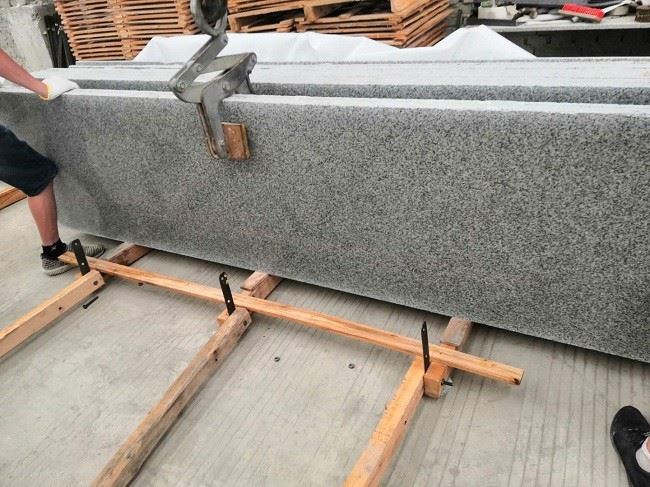 light grey slabs