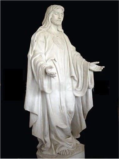 Fehér márvány Jézus-szobor